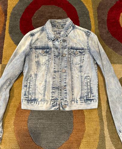 Aeropostale Bethany Mota Collection Denim Jean Jacket Light Acid Wash Medium