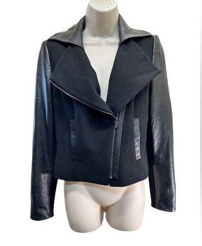 Etcetera  JACKET BLAZER COAT BLACK CROPPED LEATHER