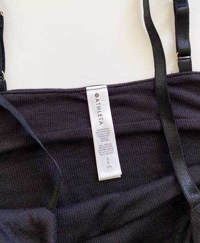 Athleta Black Well Rested Modal Sleep Ribbed Bralette