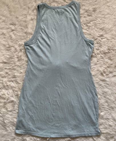 l*space Dress Seaview Sleeveless Front Twist Mini Sky Blue L NWT New