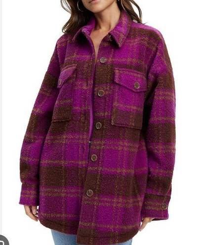 Good American NWT  Thistle plaid Shacket