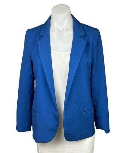 AQUA  Women's Royal Blue Notch Lapel Long Sleeve Open Front Blazer Jacket Size S