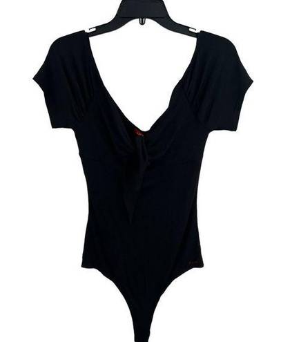 n:philanthropy  Black Tie Front Knit Bodysuit Size Small New