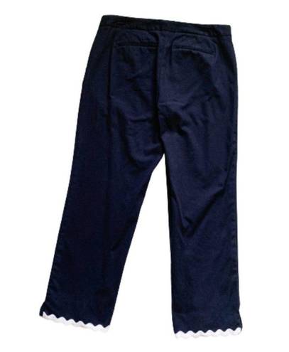 Talbots  Crop Pants Pique Rick-Rack Navy Slim Crop Pants Size 10