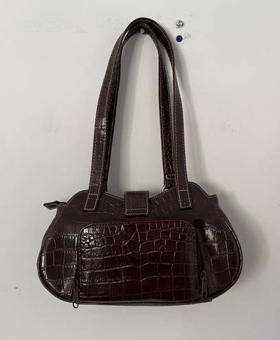 Brown Leather Buckle Purse