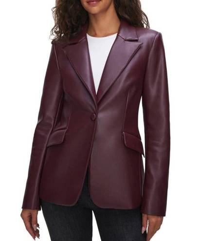 Good American  Better Than Leather Sculpted Blazer in Malbec003 Small Womens