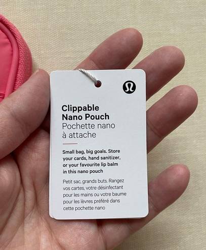 Lululemon Clippable Nano Pouch  - Sakura Pink