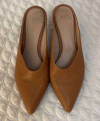 AD & Daughters , Leather pointed toe mules, size 9