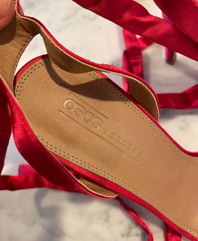 ASOS Red Satin Heels