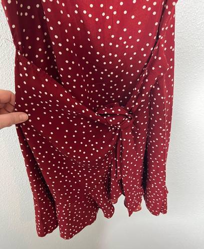 Princess Polly Caesura Red Polka Dot Side Tie Mini Dress