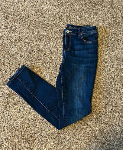 Macy's Women’s Dark Blue Non ripped skinny jeans.