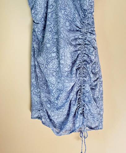 Cotton Candy LA Blue Paisley Print Halter Dress
