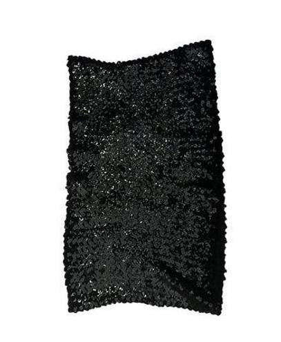 Hugo Buscati  Black Sequin Tube Top Size 8 / Large