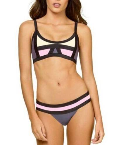 PilyQ NWT  Women's Amethyst Color Block Banded Full Swim Bottom- Size Small