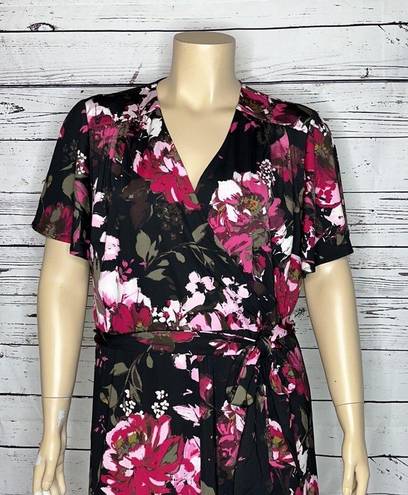 INC  International Concepts Woman NWT 3X Floral Surplice V-Neck Dress w/ Tie Belt