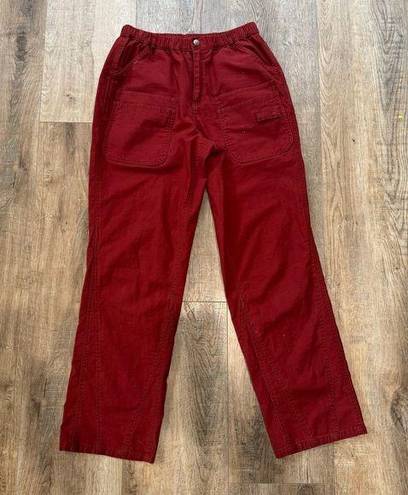 Free People Movement FP Movement by Free People High Rise Wide Leg Red Cargo Pants Size S