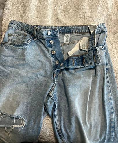 H&M Distressed Boyfriend Jeans Light Wash