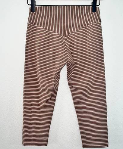 Charlotte Olympia Olympia Activewear Tan Striped Cropped Leggings