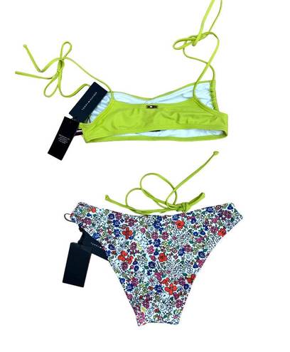 Tommy Hilfiger  2 PC Bikini Set Floral Triangle Top & Swim Bottom Small NWt