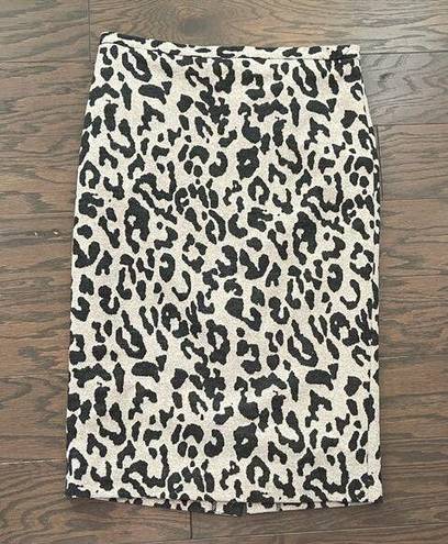 Iris Setlakwe Cheetah Midi Pencil Skirt