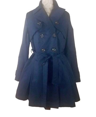 Laundry by Shelli Segal Navy Blue Trench Coat