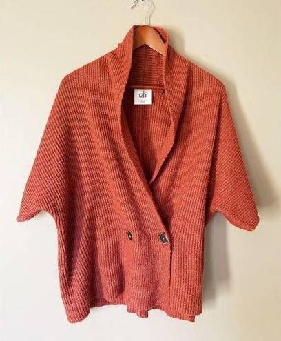 CAbi  Love Carol Rosewood Button Cardigan Sweater Red Ribbed Small 3162