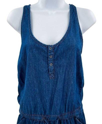 Nordstrom Indigo Rein Blue Jean Denim Chambray Shorts Sleeveless Romper Medium