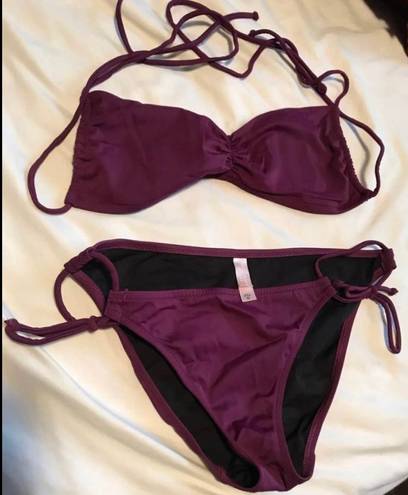 Victoria's Secret  Victoria secret purple two piece bikini top bottom set like new Medium