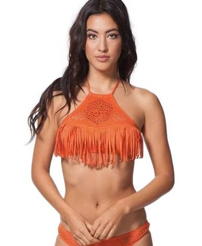 Rip Curl  Women’s Orange Rising Sun Hi Neck Bikini Top Size Small NWT