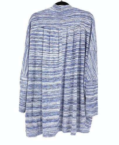 Tracy Reese  Women's Size L Long Sleeve Open Front Casual Cardigan Sweater Blue