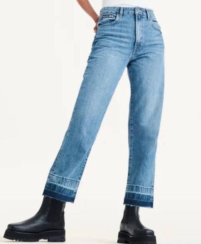 DKNY Kent High Rise Straight Leg Jean w/ Raw Hem Size 29/8