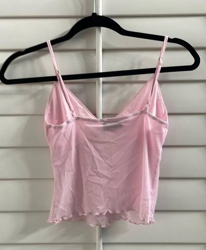 White Fox Boutique pink mesh going out top