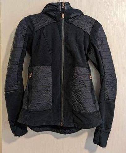 Lululemon Fleecy Keen Jacket II Size 6 Fuel Green With Removable Hood