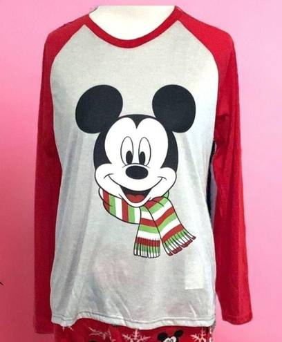 Disney  Mickey Minnie Mouse red two piece ladies red pajama set NEW Small