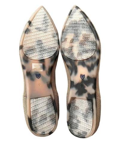 Rothy's Rothy’s The Pointy  Ecru Beige Tan Slip On Flats Tortoise Sole Women’s Size 9