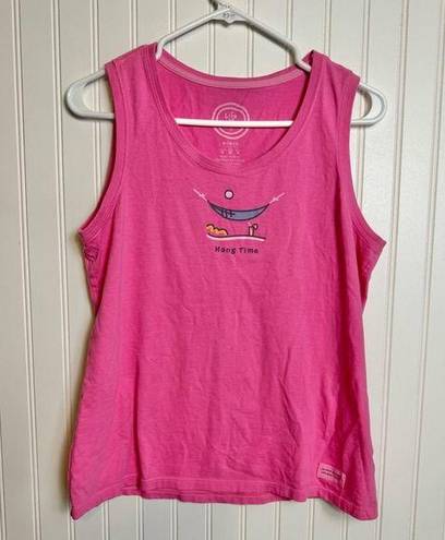 Life is Good  Pink Hang Time Tank Top Size Medium  Women’s Sleeveless Top