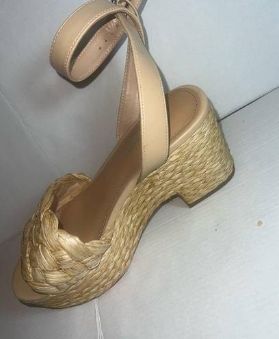 Marc Fisher  Chunky Braided Yarn Wedge Platform Heel sandal