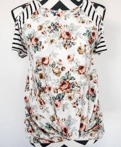 The Moon Sun and Floral Top Sz Sm