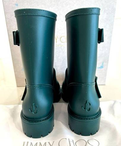 Jimmy Choo  Rubber Yael Moto Rain Boot