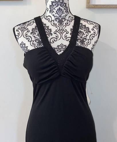 NWT!! Y2K Roulette Black Midi High Low Sleeveless Dress Size Medium