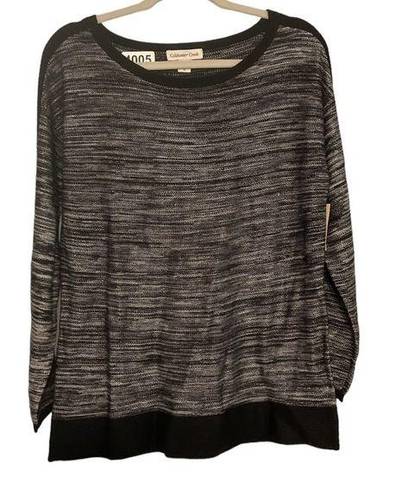 Coldwater Creek  black gray‎ pullover sweater size L