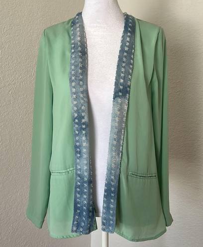 Love Riche Mint Denim light blazer