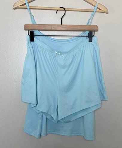 Rae Dunn  Wifey Tank Short Pajama Set Light Blue Size L