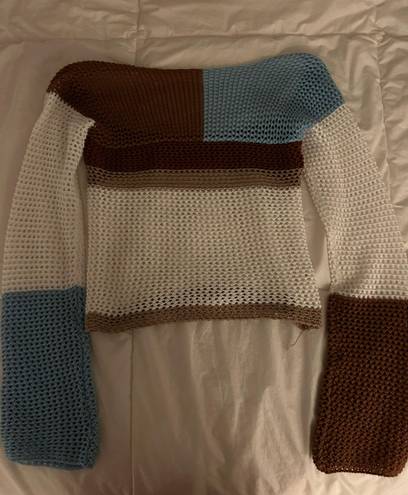 Colorblock crochet sweater Multiple Size M