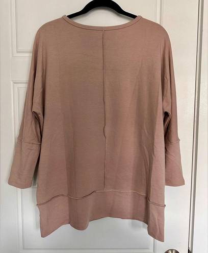 Spanx  Oversized 3/4 Sleeves Pullover Sweater, Beige, Size Medium