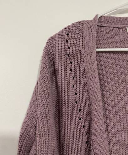 Maurice's  Purple Frayed Hem Cardigan