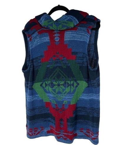 CHAPS Vintage  Aztec Southwest Print Button Up Sweater Vest