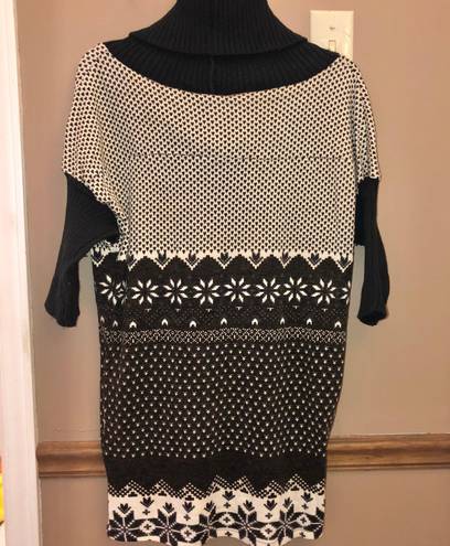 Aryeh Turtleneck Fair Isle Mixed print Sweater Tan Black medium