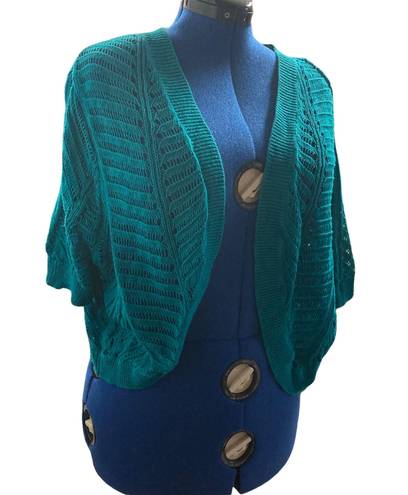 Cato , Women’s Green Open Front, Short Sleeve Shrug/ShortCardigan/Vest,Size 22-24