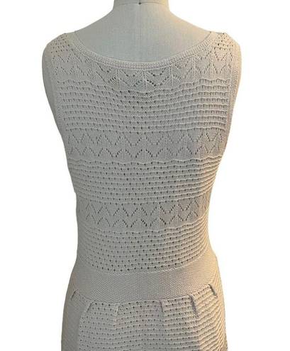 Jessica Simpson  Dress White Knit Sweater Fit & Flare Lined Womens Size Medium